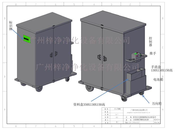 密閉式滅菌器械物品電動(dòng)轉(zhuǎn)運(yùn)車(chē)產(chǎn)品方案設(shè)計(jì)示意圖及內(nèi)部結(jié)構(gòu)展示圖